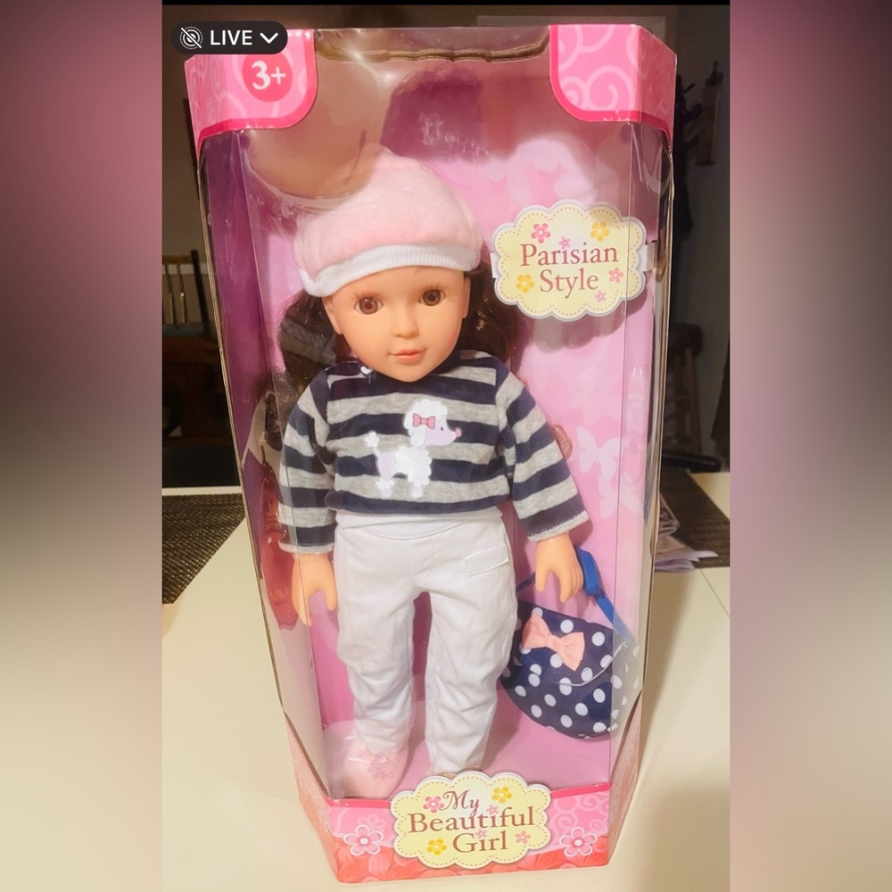 NWT Pairssian Style My Beautiful Girl Life Size Doll- Never Been Open- 3+ yrs